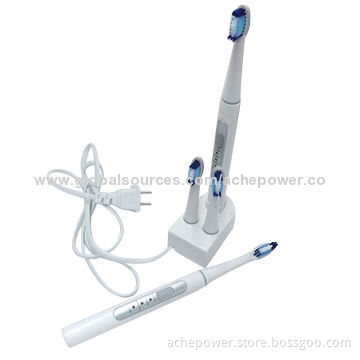 Wholesale ultrasonic toothbrush with replaceable heads for teeth whitening, made in China